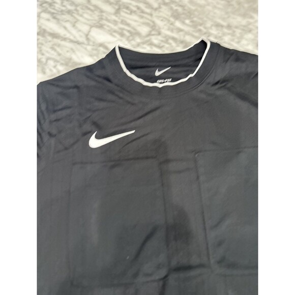 Nike Dri-FIT Long Sleeve 2 Pocket Shirt Men's Large Black DH8027 Referee Soccer - Picture 5 of 7